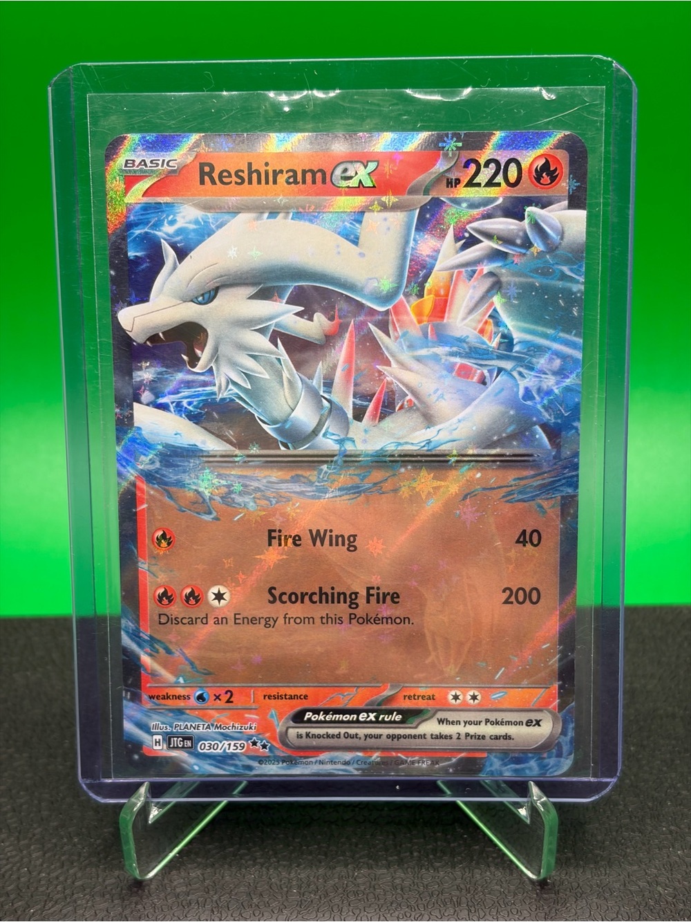 Reshiram ex Holo Pokemon Card